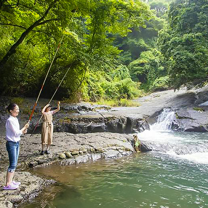 南阿蘇 阿蘇の大自然の中で本格的な「つり体験」